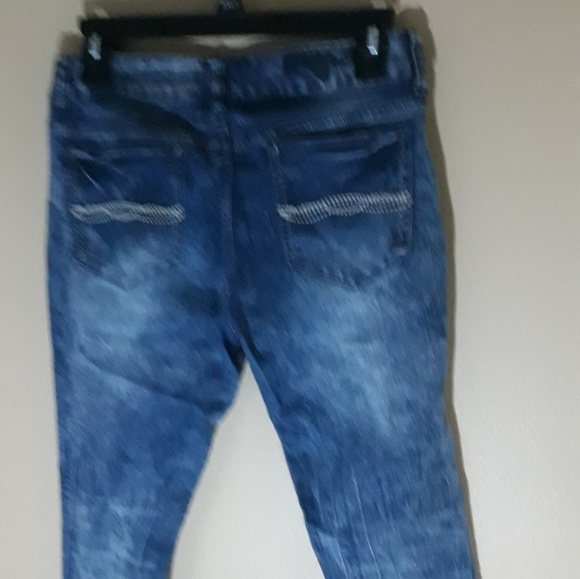 Dark washed skinny jeans(acid washed) - Picture 3 of 3